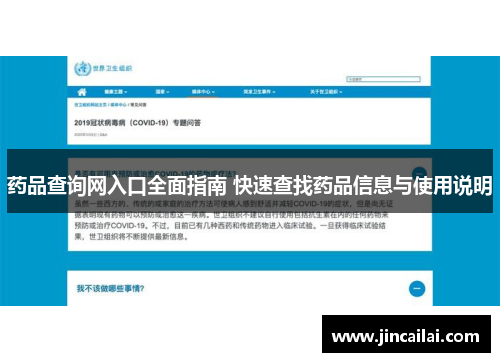 药品查询网入口全面指南 快速查找药品信息与使用说明